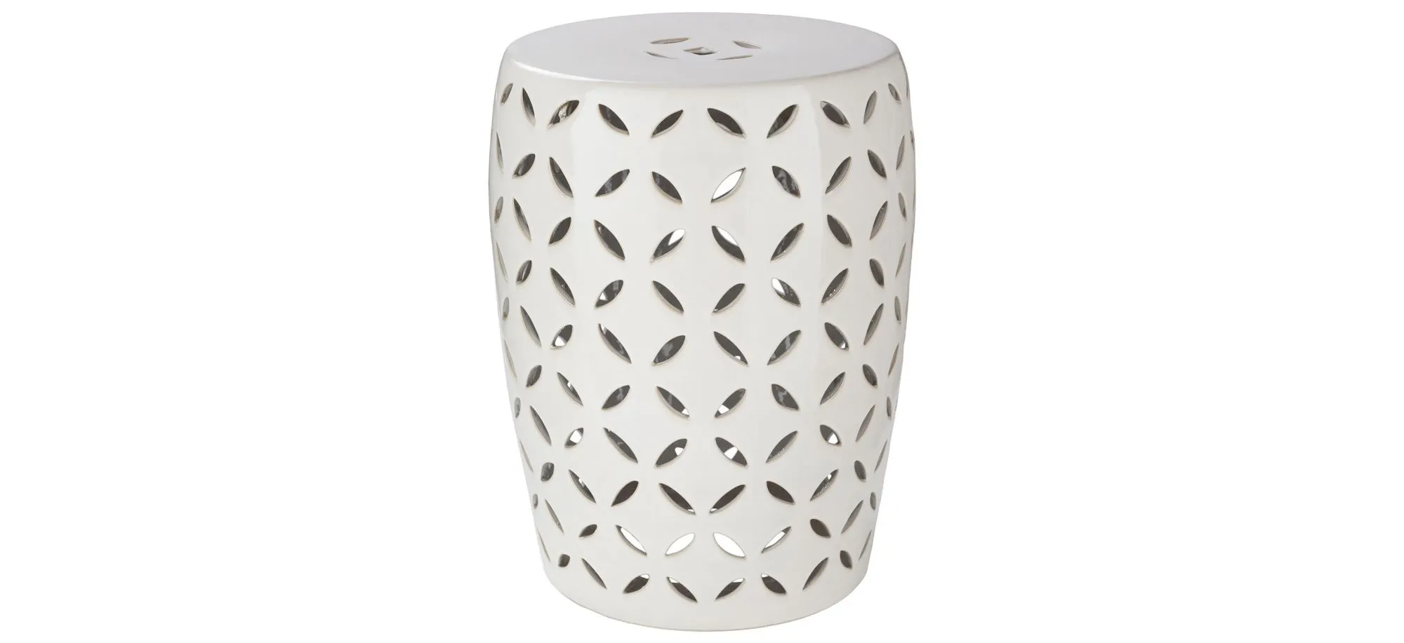 Chantilly Ceramic Accent Table in Ivory by Surya