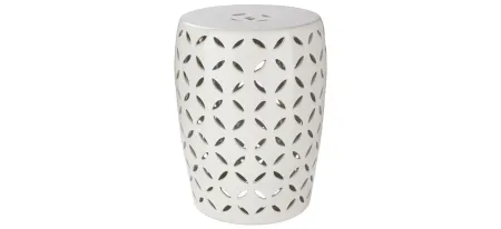 Chantilly Ceramic Accent Table in Ivory by Surya