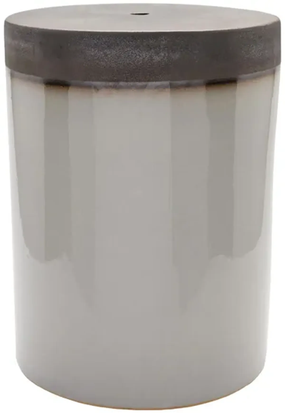 Palominas Ceramic Accent Table in Medium Gray, Dark Brown by Surya