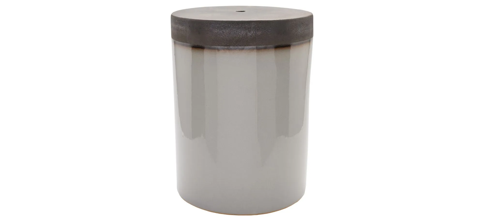 Palominas Ceramic Accent Table in Medium Gray, Dark Brown by Surya