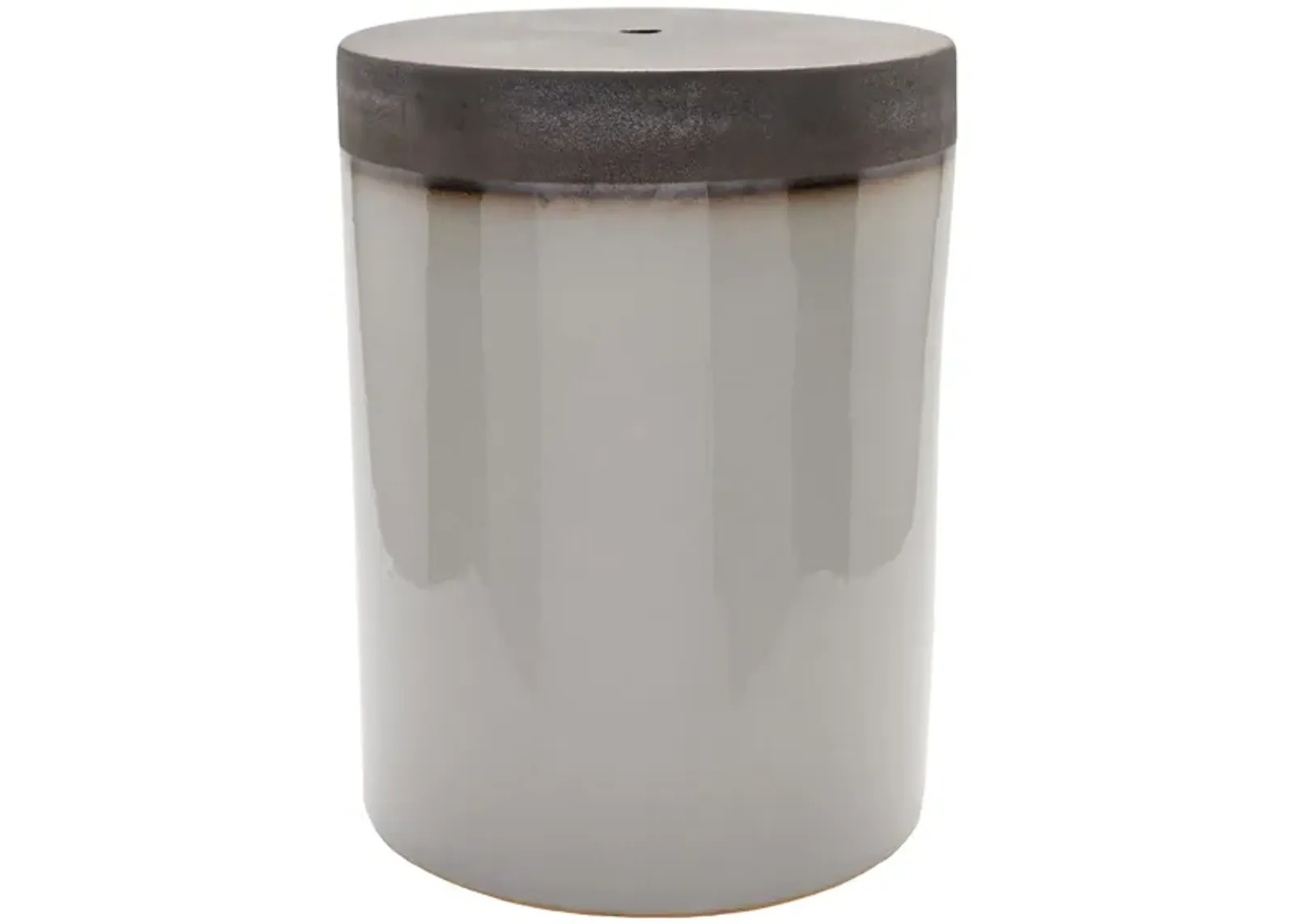 Palominas Ceramic Accent Table in Medium Gray, Dark Brown by Surya