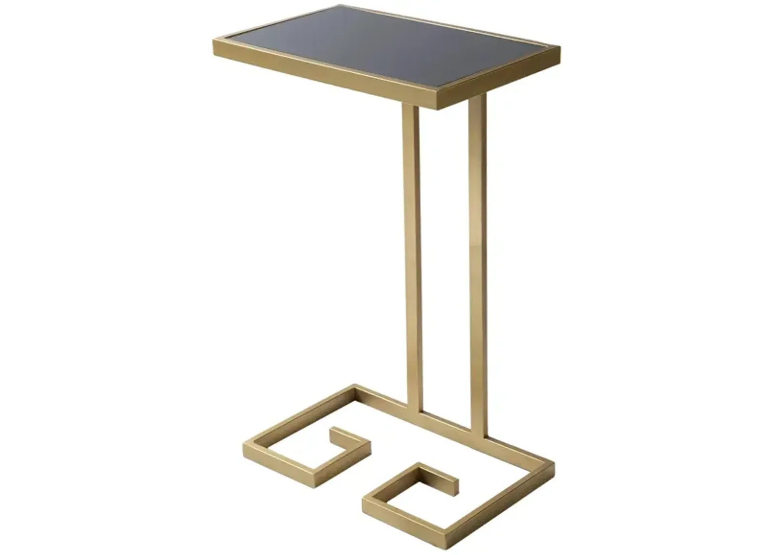 Parisian Rectangular End Table in Gold, Black by Surya