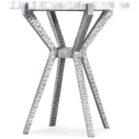 Glendon Side Table in Silver/white and gray marble by Hooker Furniture