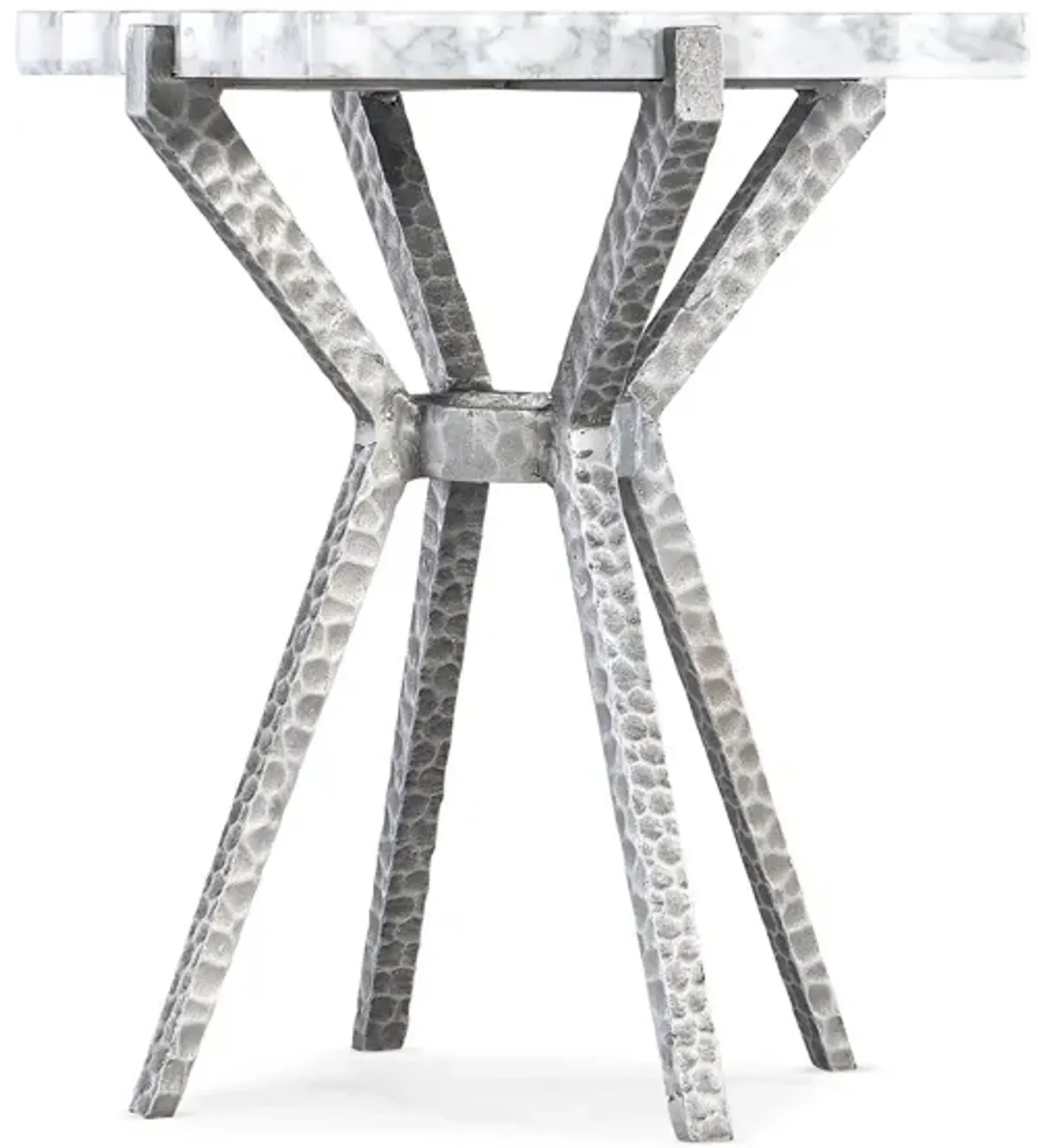 Glendon Side Table in Silver/white and gray marble by Hooker Furniture