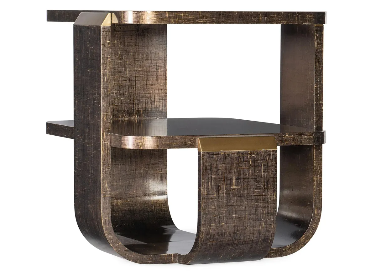 Melange Side Table in Dark wood by Hooker Furniture