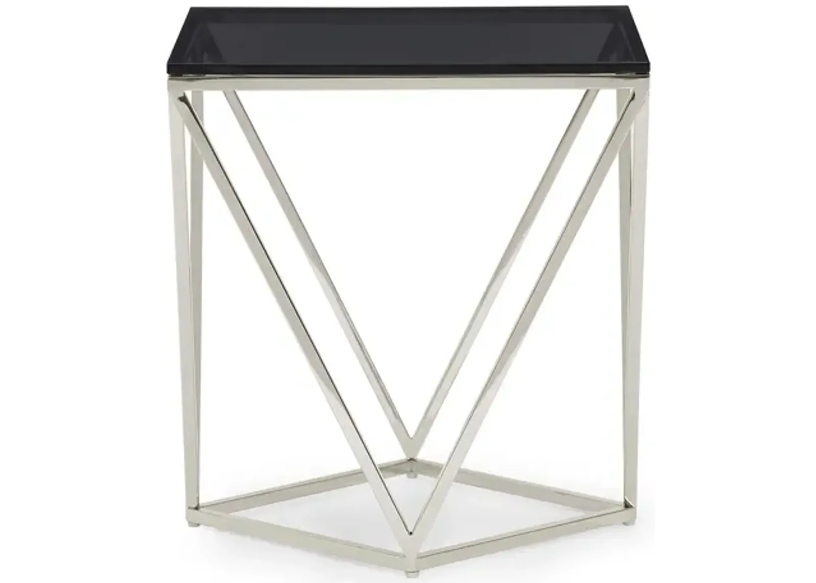 Aria End Table in Smoked Glass by Bellanest