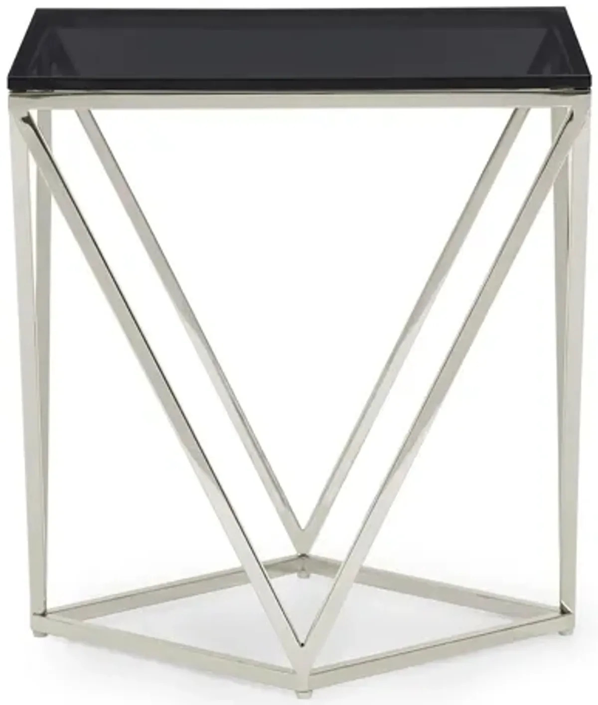 Aria End Table in Smoked Glass by Bellanest