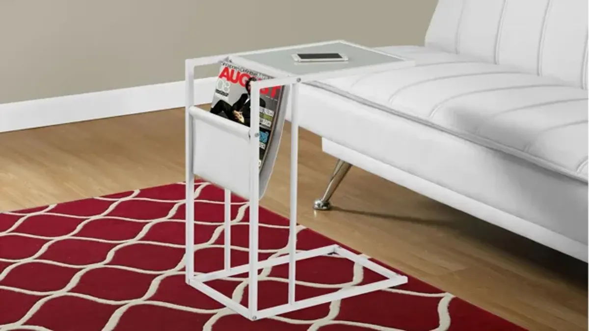 Keuka Rectangular Accent Table with Magazine Holder