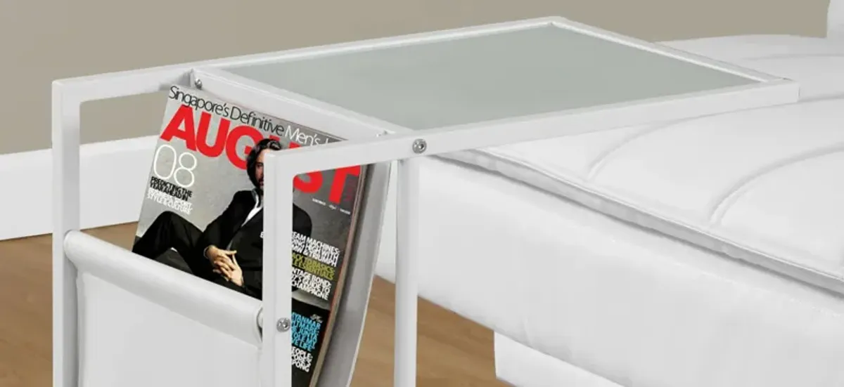 Keuka Rectangular Accent Table with Magazine Holder