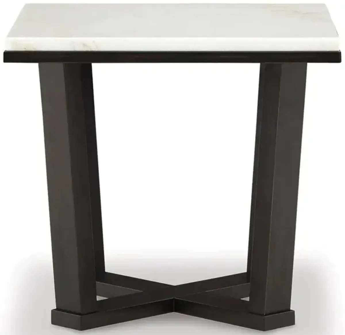 Fostead End Table in White/Espresso by Ashley Express