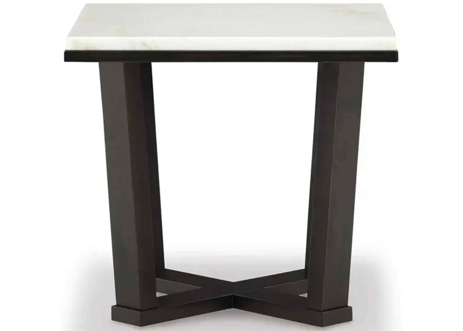 Fostead End Table in White/Espresso by Ashley Express