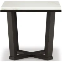 Fostead End Table in White/Espresso by Ashley Express