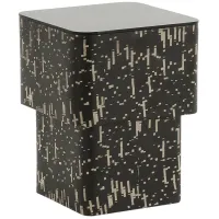 Faye Glass Side Table in Black by Tov Furniture
