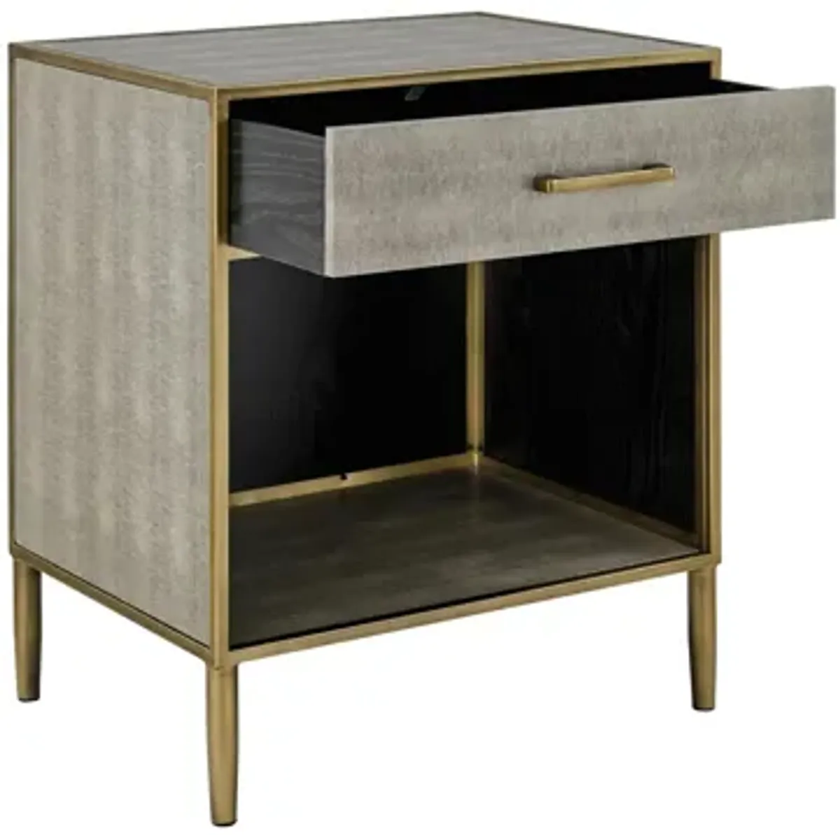 Arista Faux Shagreen Side End Table