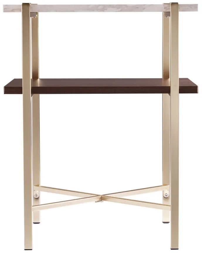 Hornsby End Table in Brass by SEI Furniture