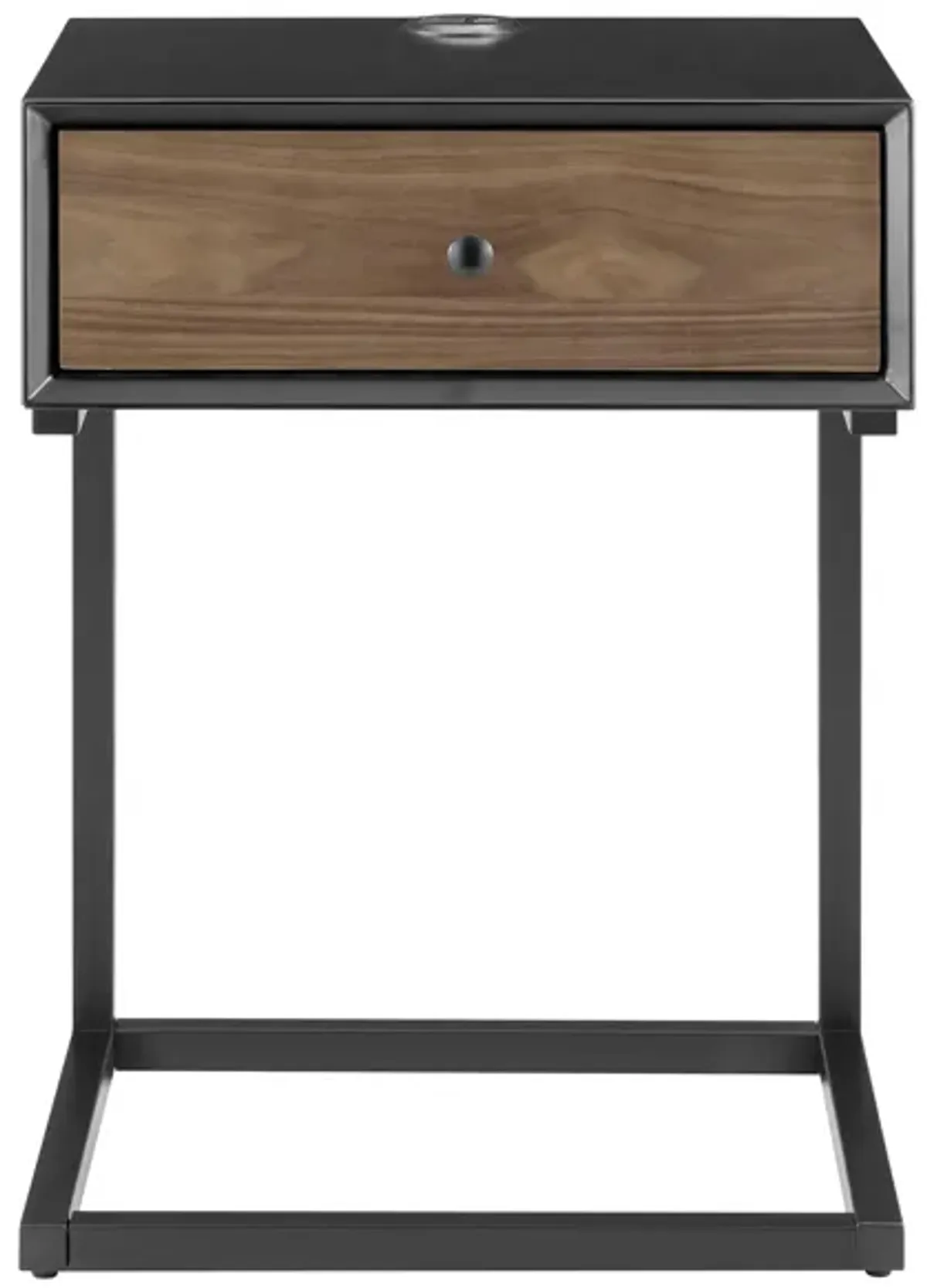 Daeg Smart Side Table in Black by EuroStyle