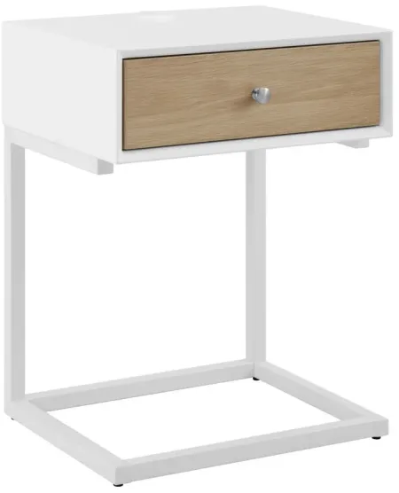 Daeg Smart Side Table in White by EuroStyle