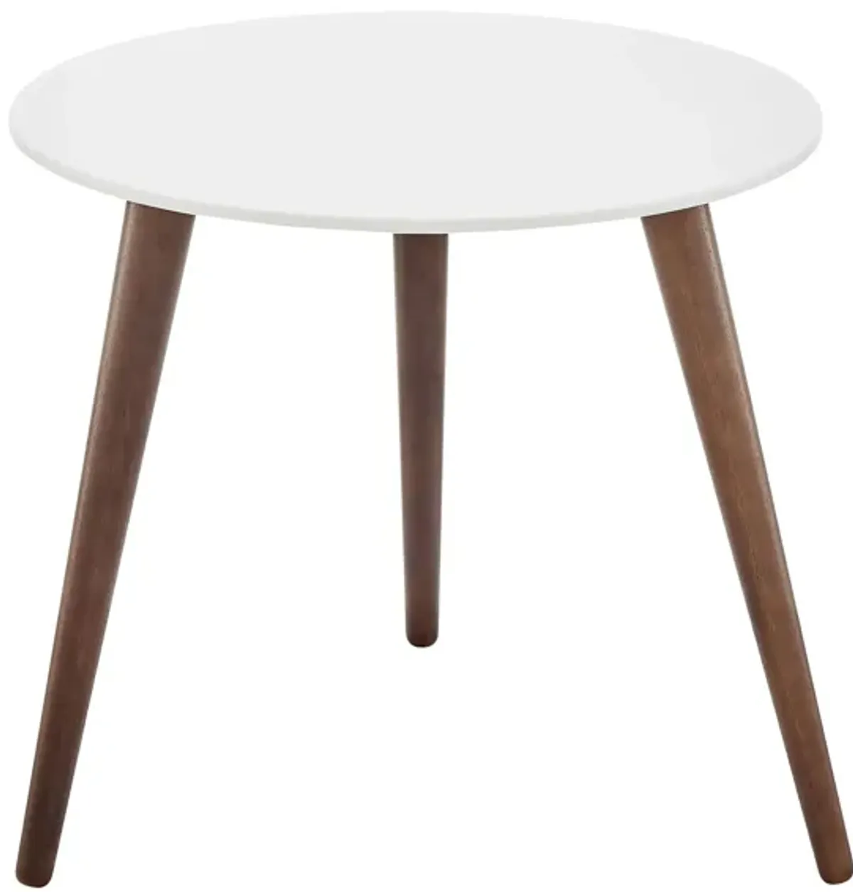 Manon Round Side Table in White by EuroStyle