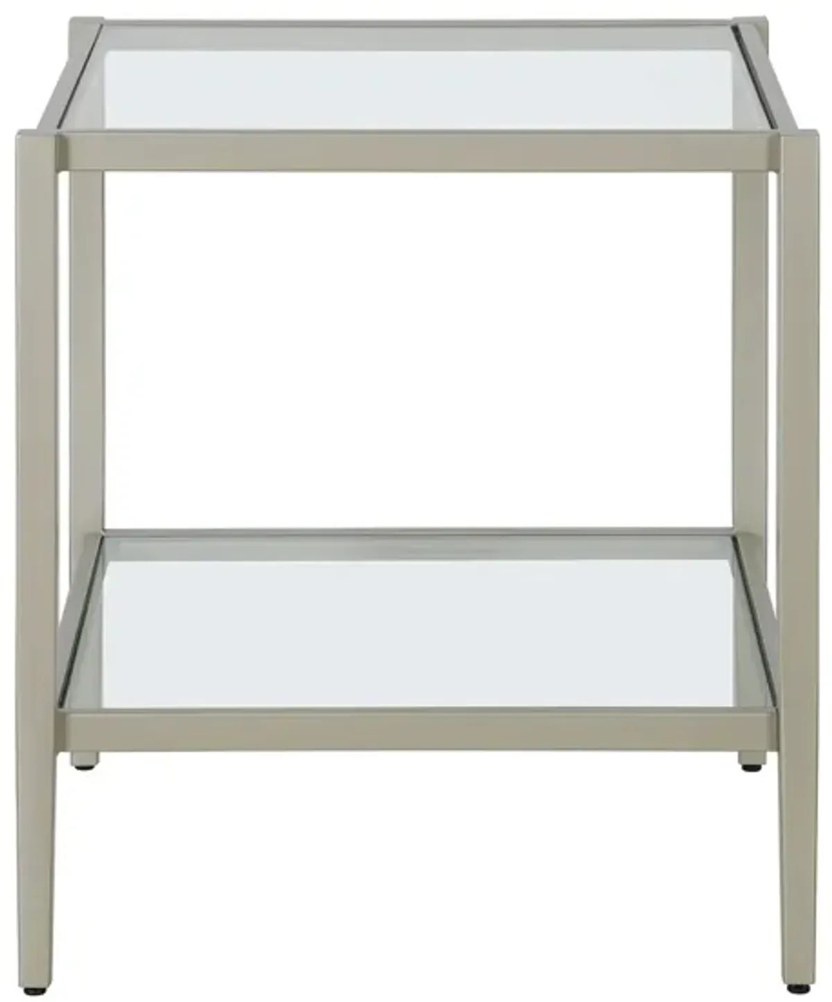 Tocher Side Table in Satin Nickel by Hudson & Canal