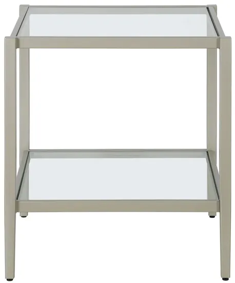 Tocher Side Table in Satin Nickel by Hudson & Canal