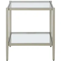 Tocher Side Table in Satin Nickel by Hudson & Canal