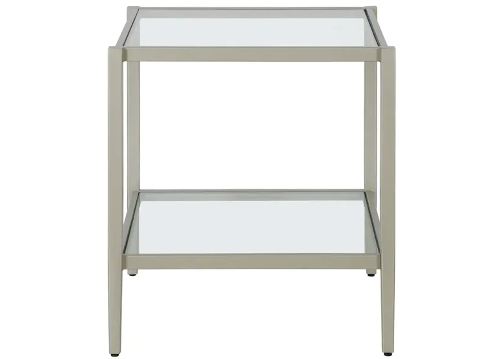 Tocher Side Table in Satin Nickel by Hudson & Canal