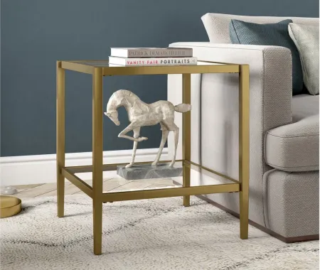 Tocher Side Table in Antique Brass by Hudson & Canal