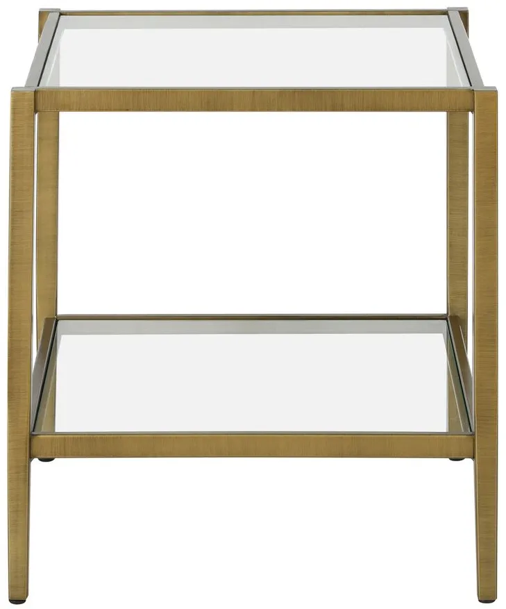Tocher Side Table in Antique Brass by Hudson & Canal