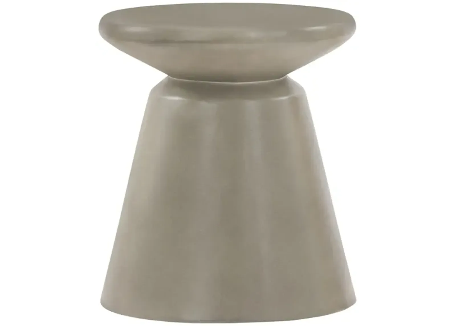 Umbre Concrete Accent Stool End Table in Gray by Armen Living