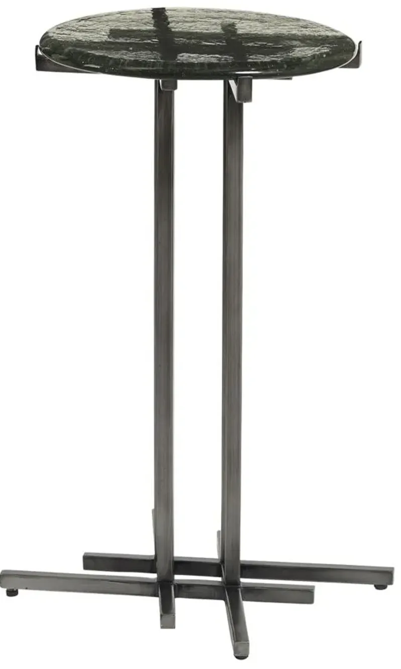 Pulaski Metal Base Pedestal with Glass Top in Multi by Bellanest.