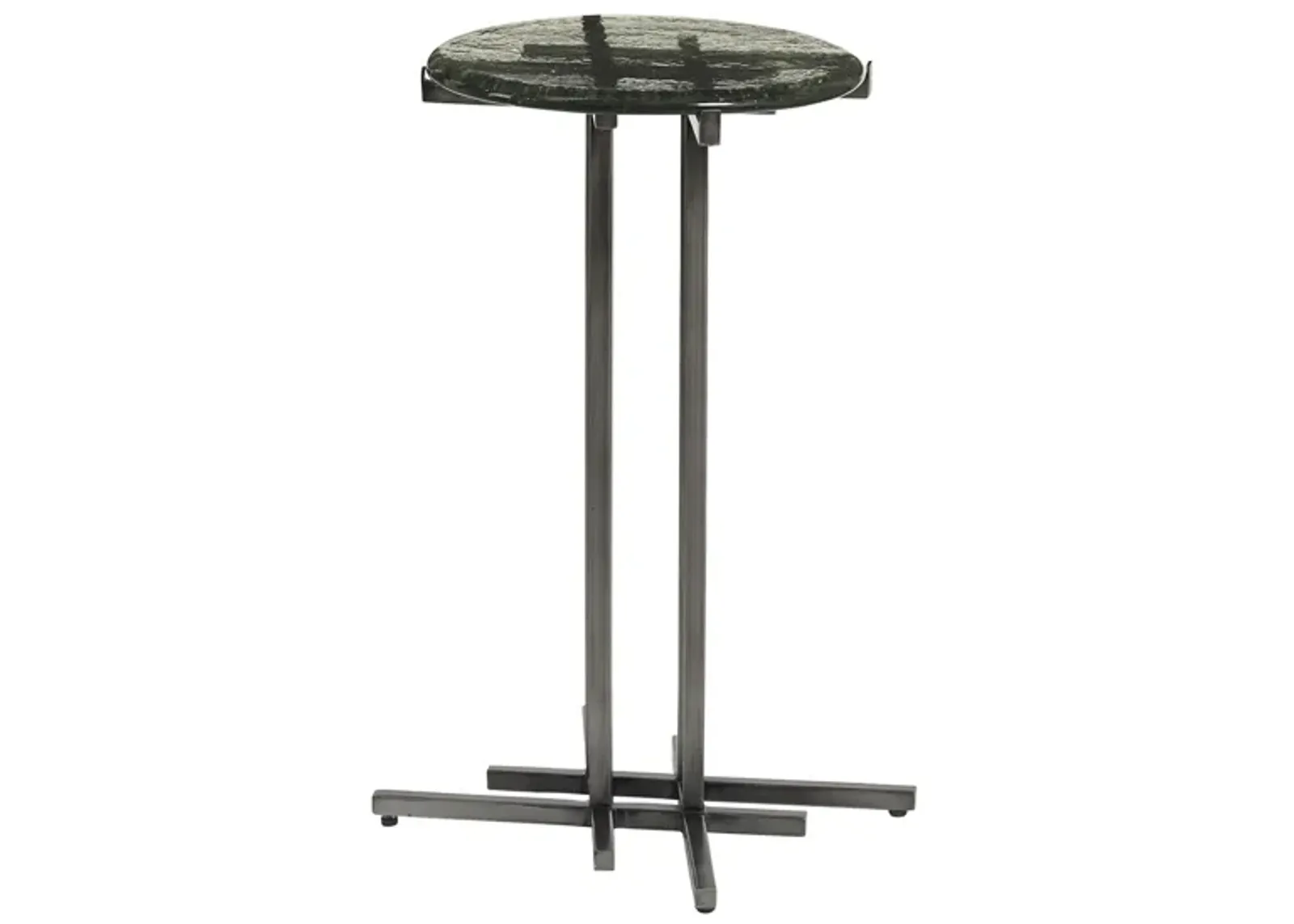 Pulaski Metal Base Pedestal with Glass Top in Multi by Bellanest.