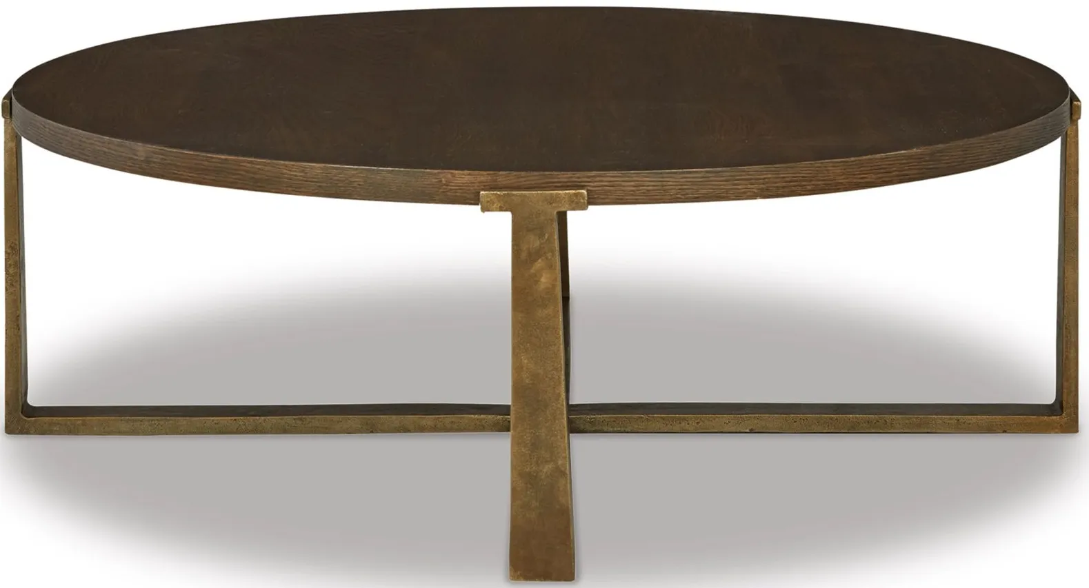 Balintmore Round Coffee Table in Brown/Gold Finish by Ashley Furniture