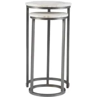 Kinross Nesting Tables in White / Grey by Linon Home Decor