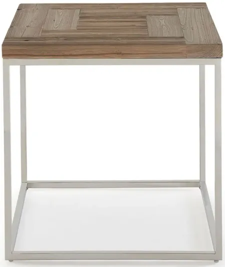 Ace Reclaimed Wood End Table in Natural by Bellanest