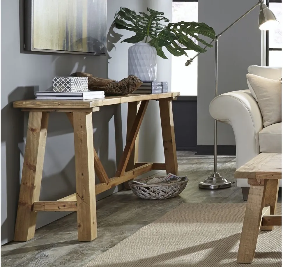 Harby Reclaimed Wood Console Table in Rustic Tawny by Bellanest