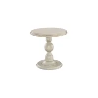 Homestead Pedestal Side Table in LINEN by Hekman Furniture Company