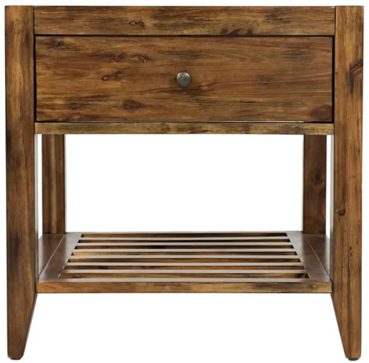 Beacon Street Square End Table in Warm Wood by Jofran