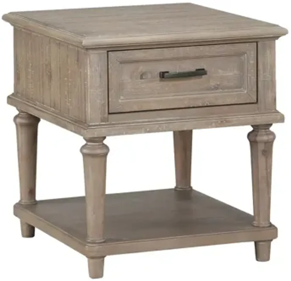 Larkin End Table in Driftwood Light Brown by Homelegance