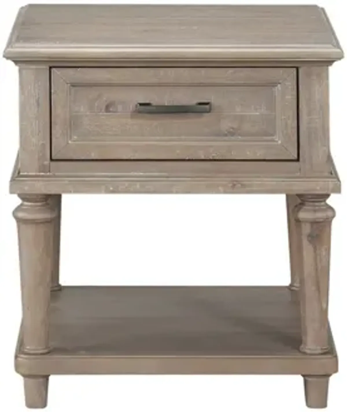 Larkin End Table in Driftwood Light Brown by Homelegance