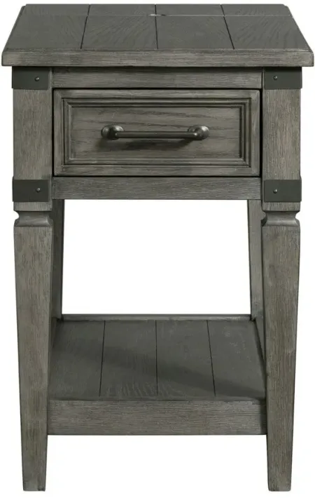 Foundry Chair Side Table in Pewter by Intercon