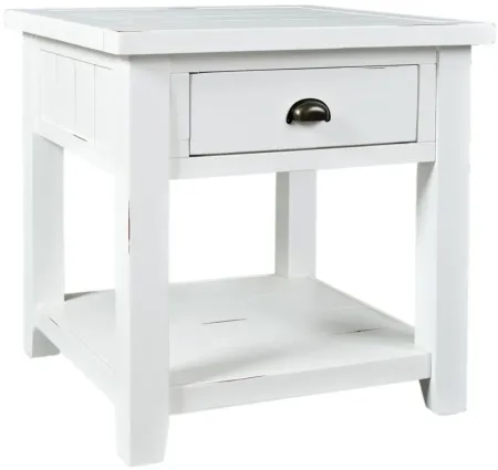 Artisan's Craft Square End Table in Weathered White by Jofran