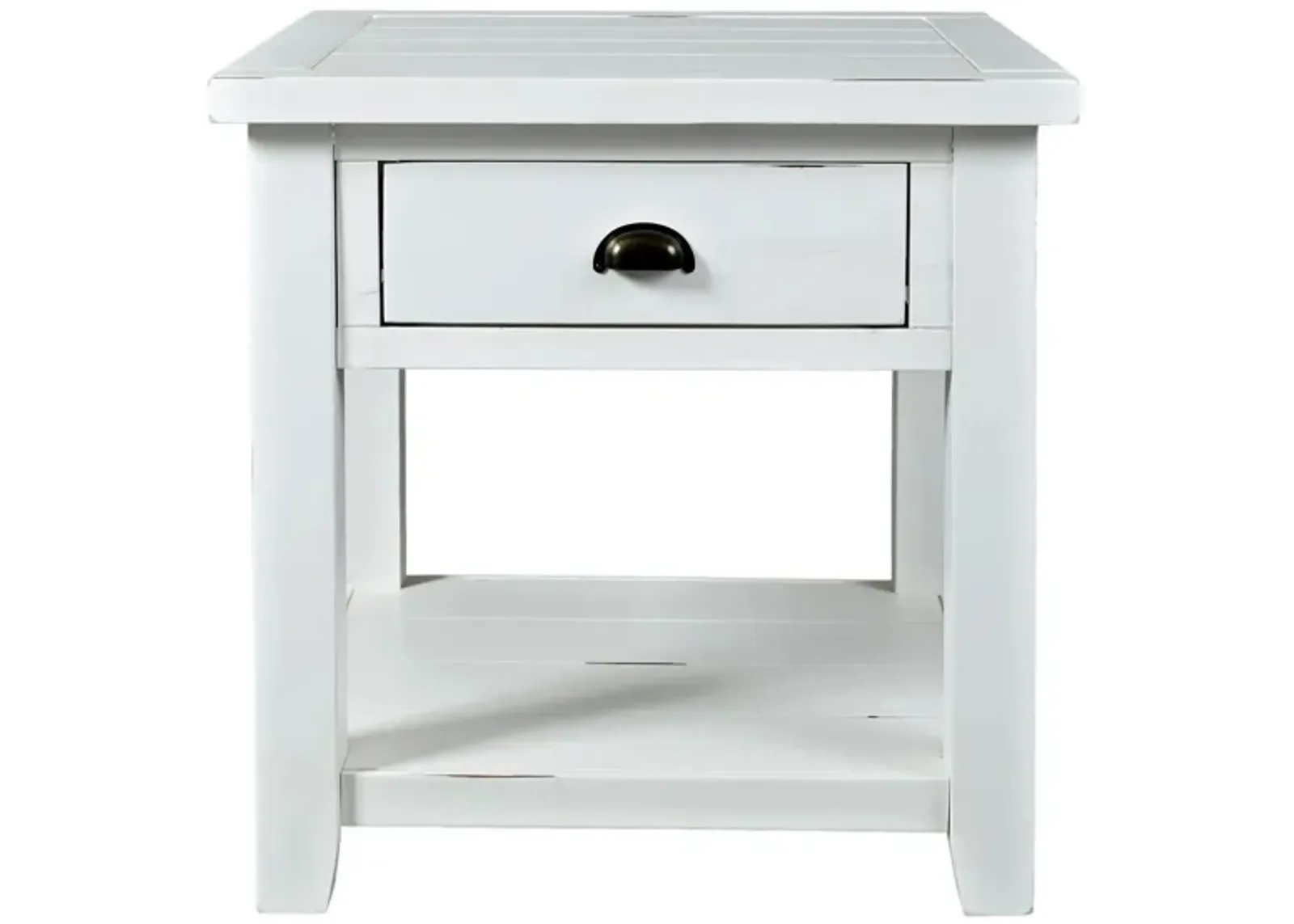 Artisan's Craft Square End Table in Weathered White by Jofran