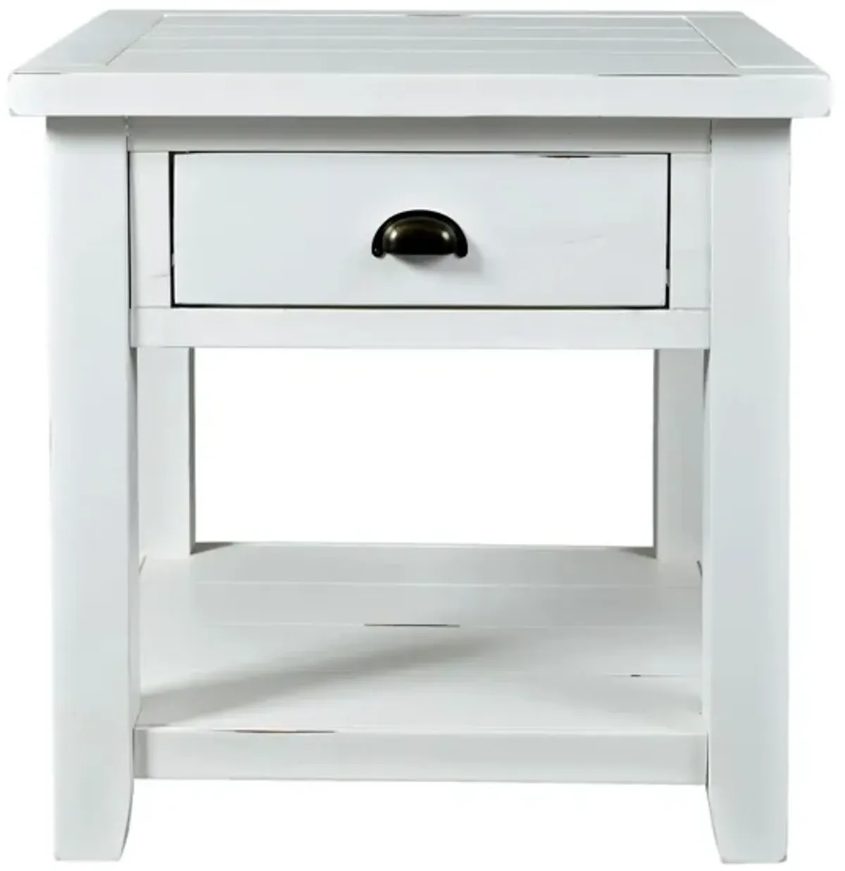 Artisan's Craft Square End Table in Weathered White by Jofran