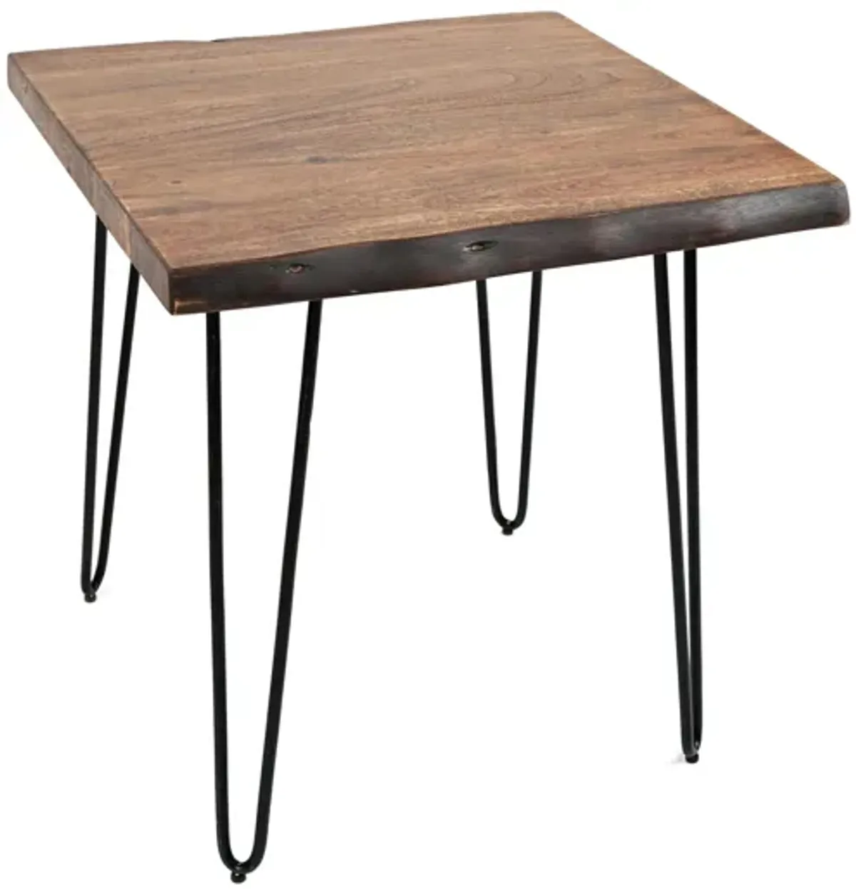 Nature's Live Edge Square End Table