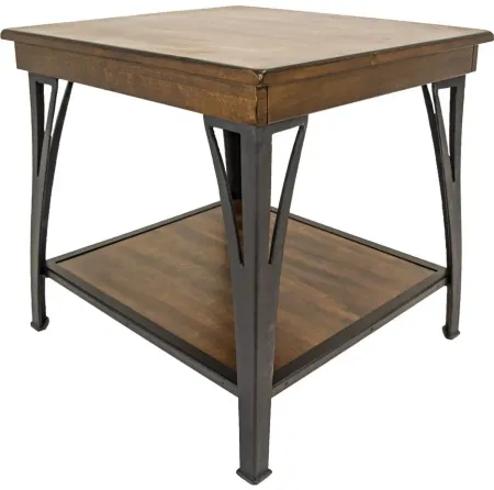 District End Table in Copper by Intercon