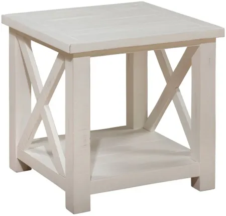 Madaket Square End Table in White by Jofran