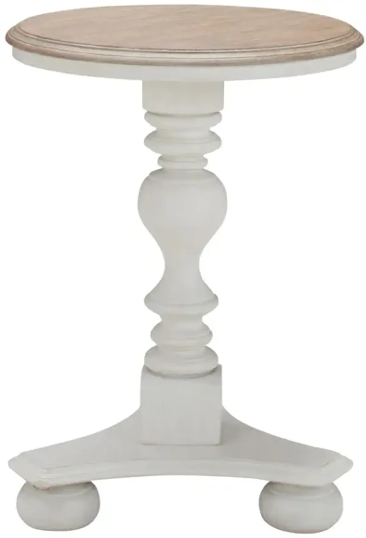 Harcourt Round End Table in White by Riverside Furniture