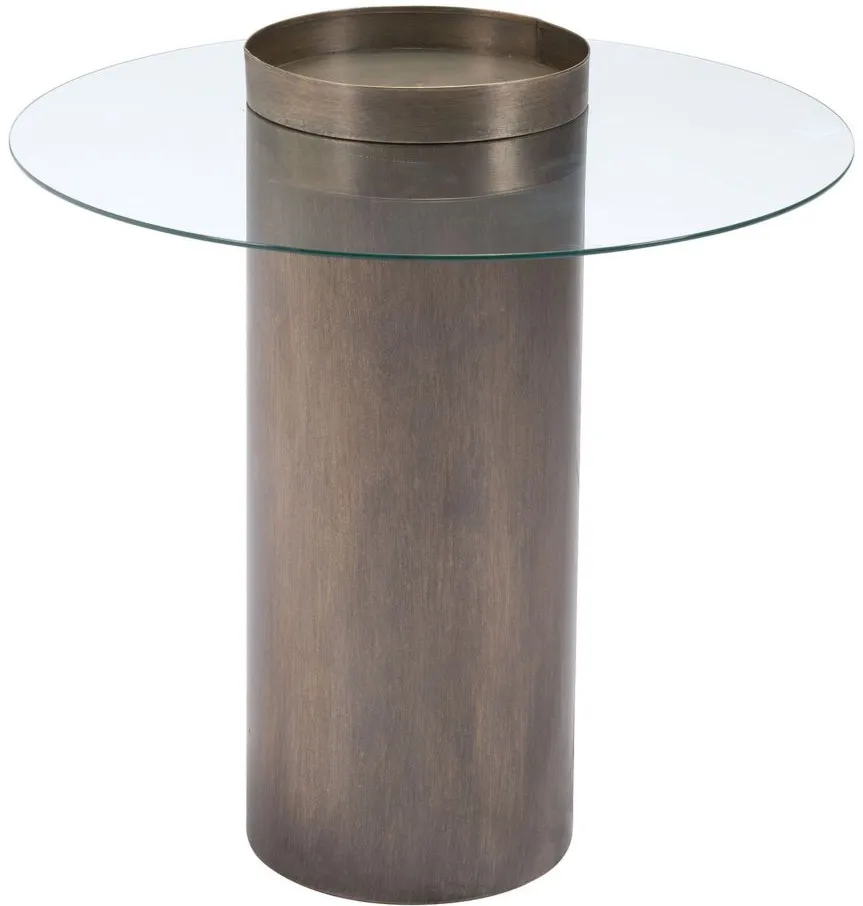 Emi End Table in Antique Gold by Zuo Modern
