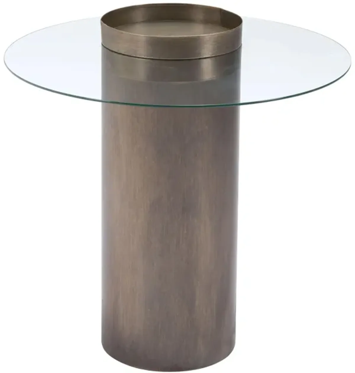 Emi End Table in Antique Gold by Zuo Modern