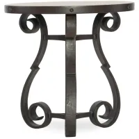 Luckenbach Metal and Stone End Table in Brown by Hooker Furniture